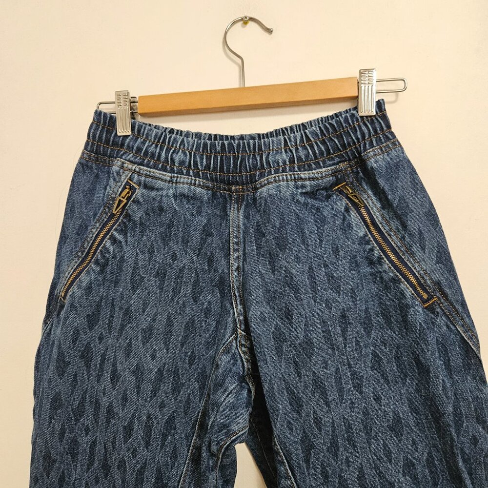 Adidas x IVY PARK Women's Denim Joggers Jeans XS Monogram Blue - Picture 5 of 14